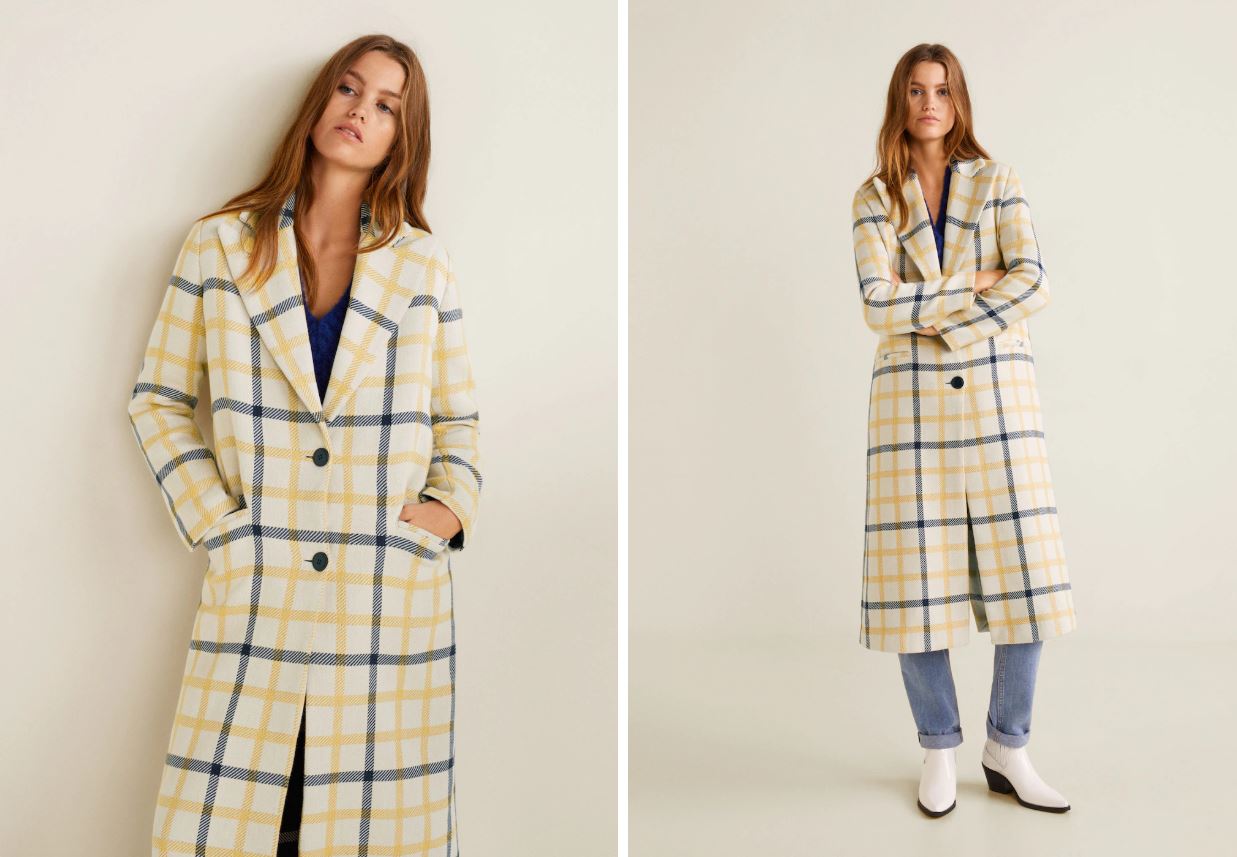 пальто в клетку - тренды пальто зима весна 2019, модные женские пальто